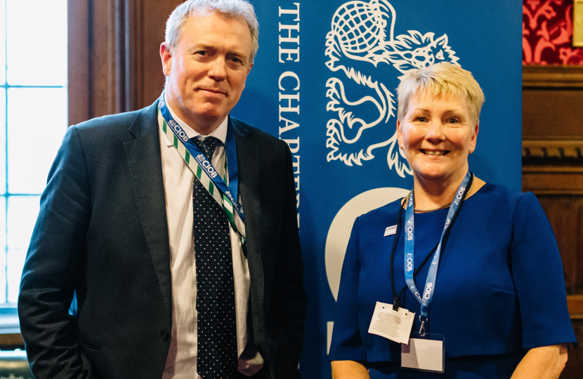 James Sunderland MP with Caroline Gumble